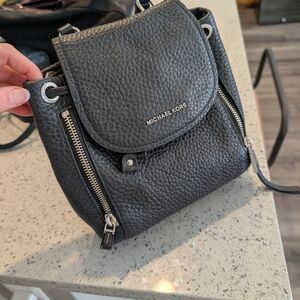 Michael Kors Black Leather Backpack